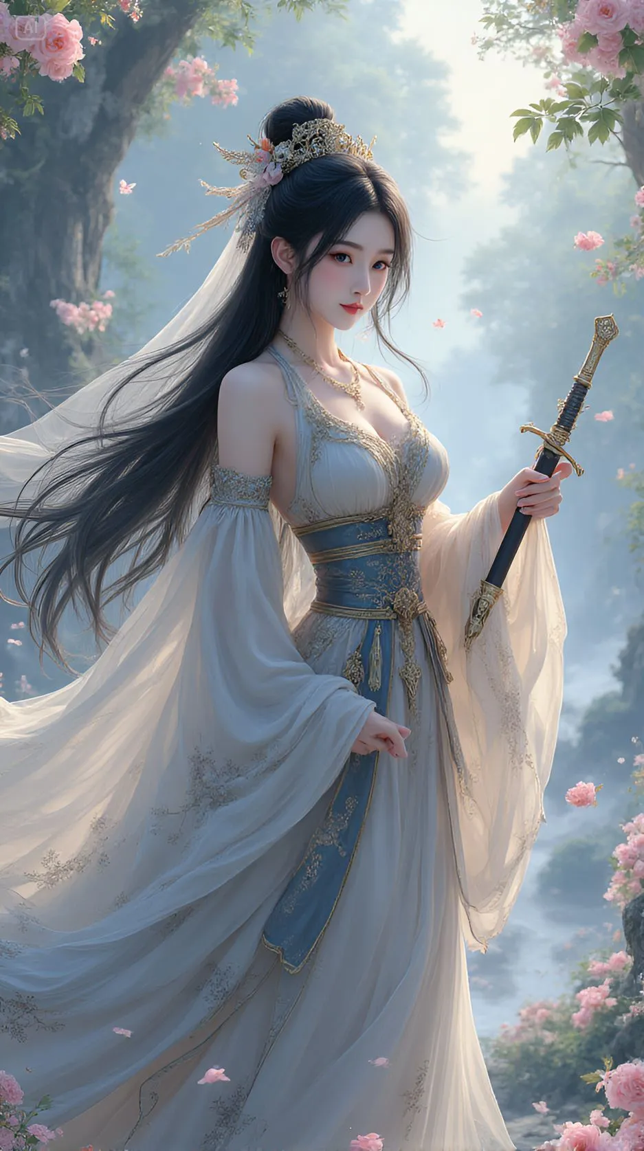 仙女图，清冷系的美