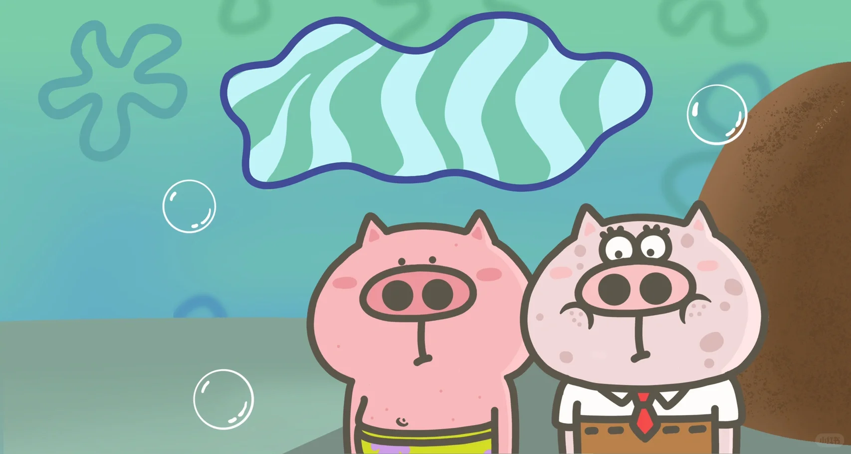电脑壁纸｜海绵小猪和派大猪的护眼电脑壁纸