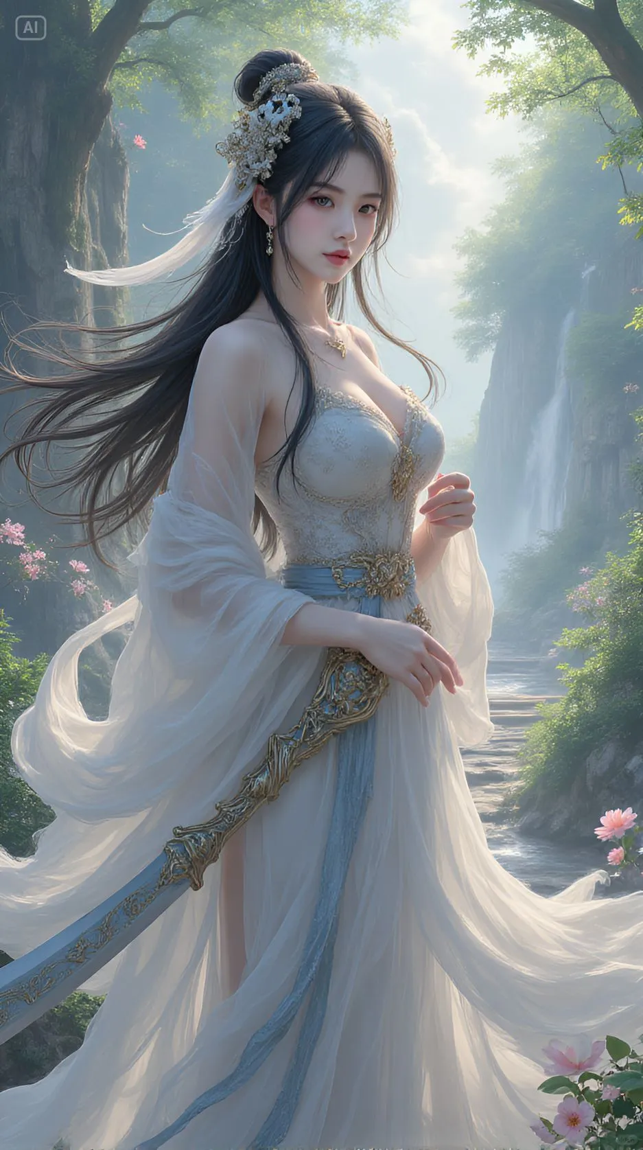 仙女图，清冷系的美