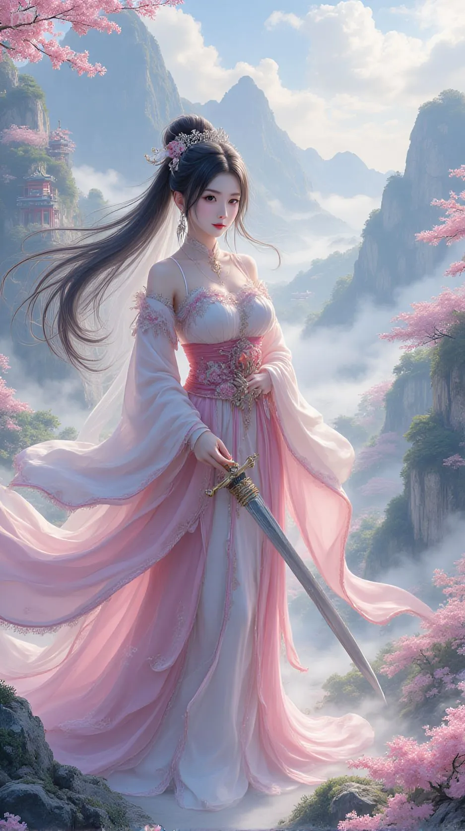 仙女图，清冷系的美