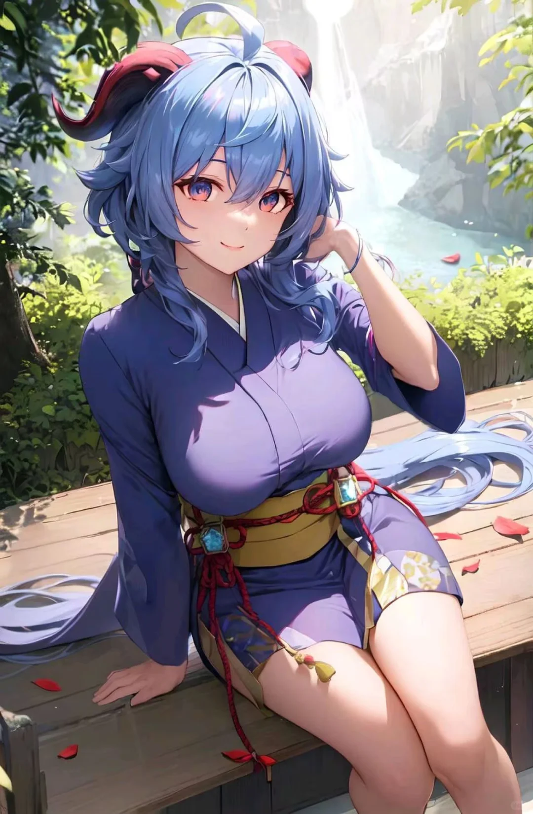 夏日、沙滩、焰火、美少女丨椰羊甘雨！