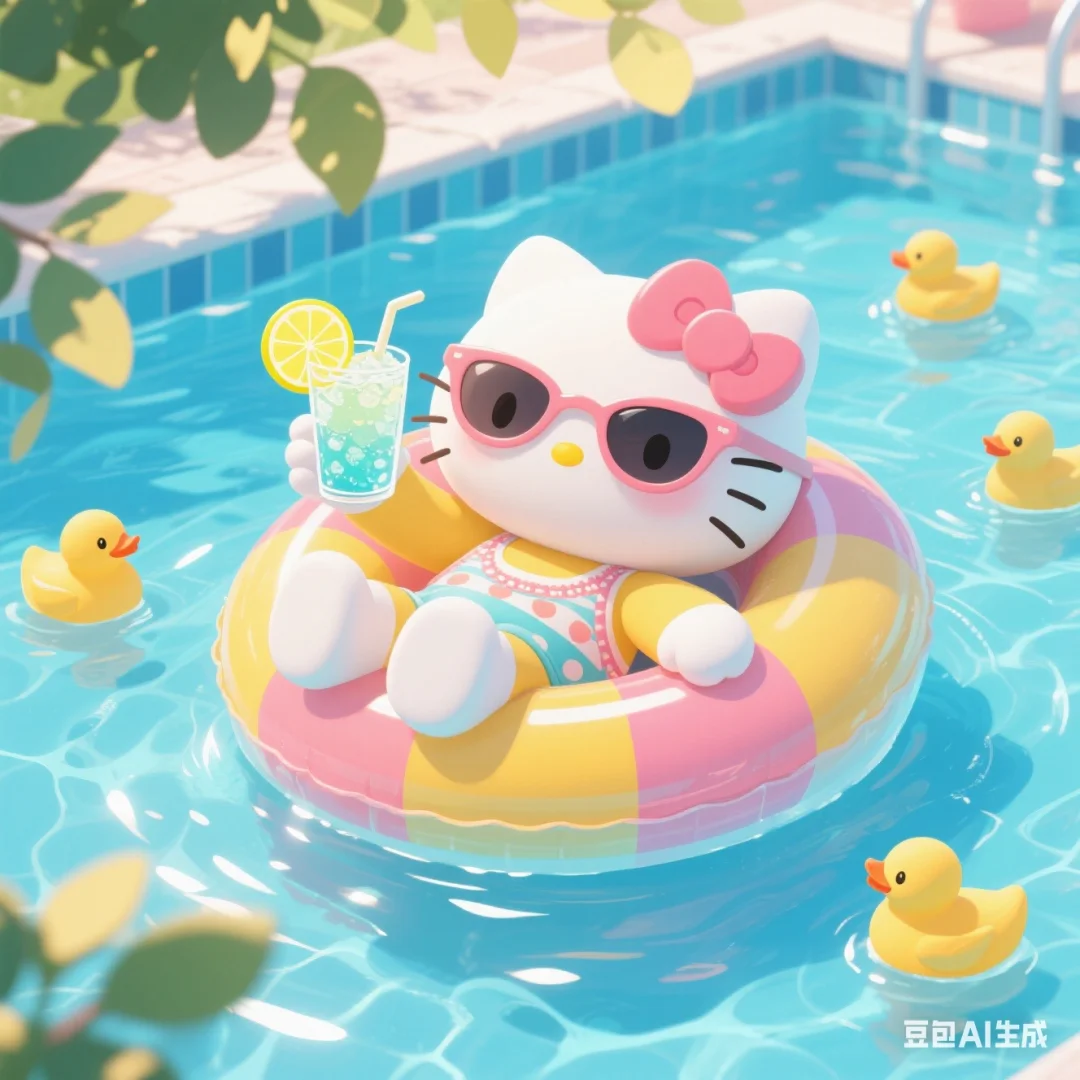Kitty～🛟🎀🍋🍋‍🟩泳池壁纸头像分享！