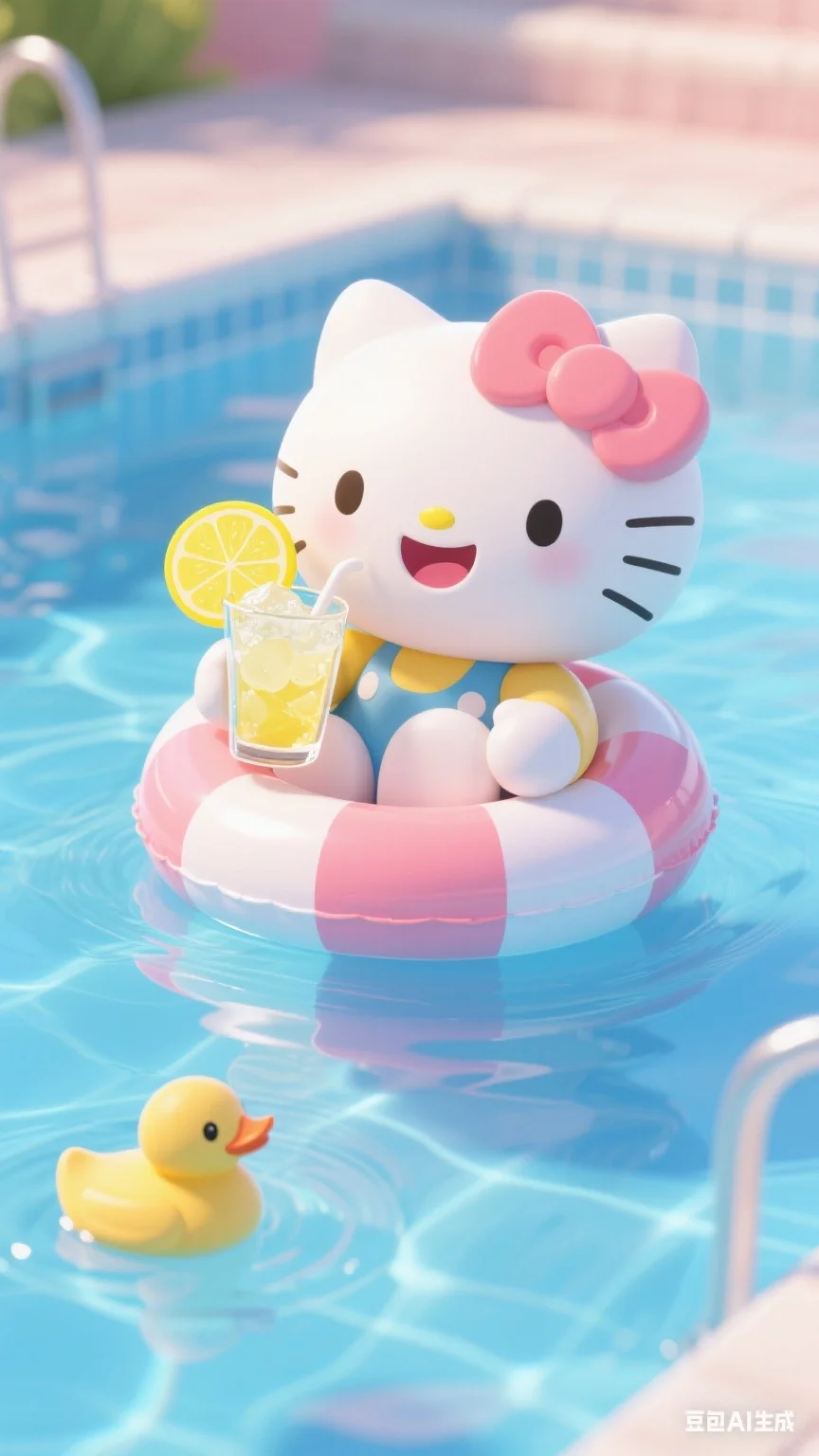 Kitty～🛟🎀🍋🍋‍🟩泳池壁纸头像分享！