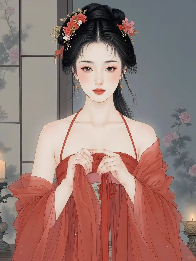 芙蓉帐暖度春宵……。