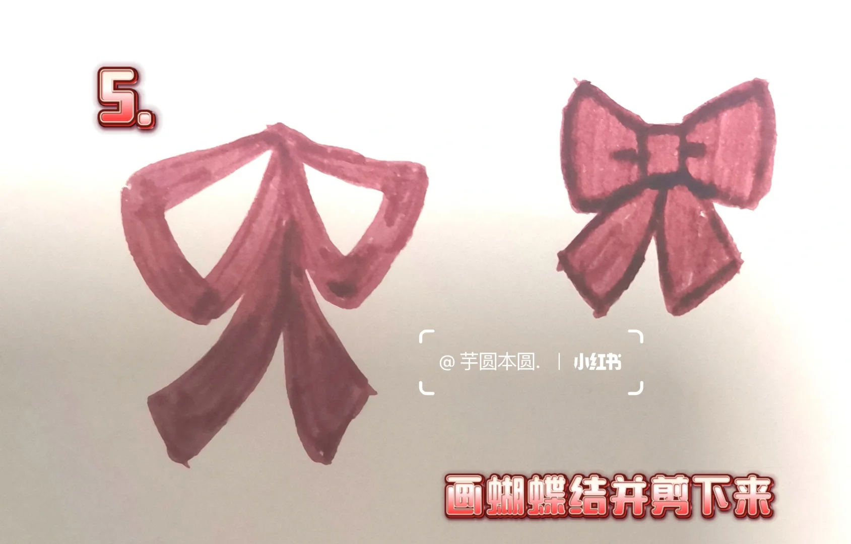 玫暖娇艳 手绘小卡教程来了🌹