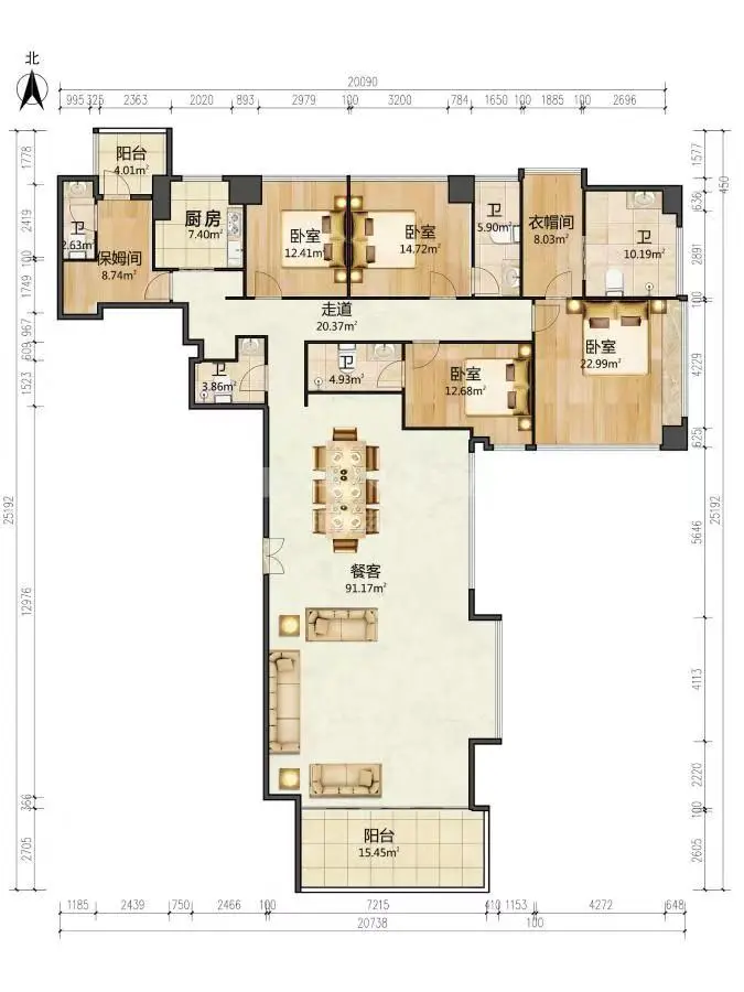 🏰华侨城 新天鹅堡 D栋06户型 全新未住