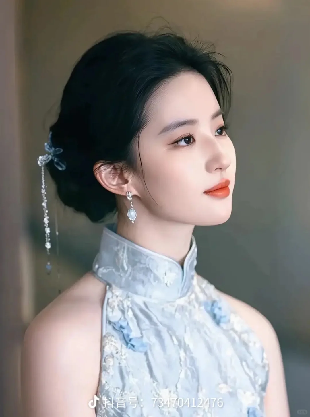 刘亦菲国风-青花瓷般的美，清冷又温柔~