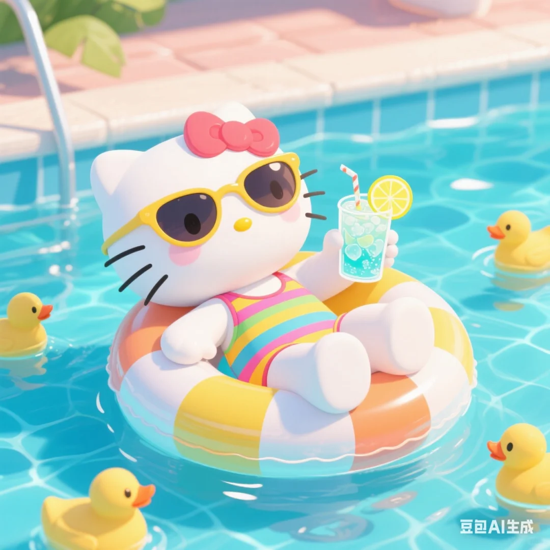 Kitty～🛟🎀🍋🍋‍🟩泳池壁纸头像分享！