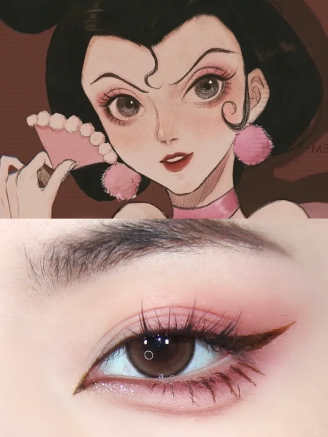 妲己插画仿妆 | 氛围感甜媚狐狸眼谁不爱！