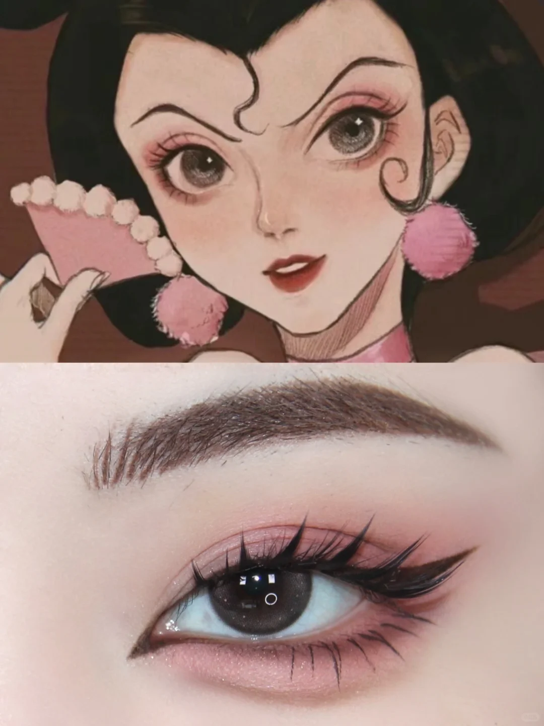 妲己插画仿妆 | 微醺甜魅狐狸眼美晕了！