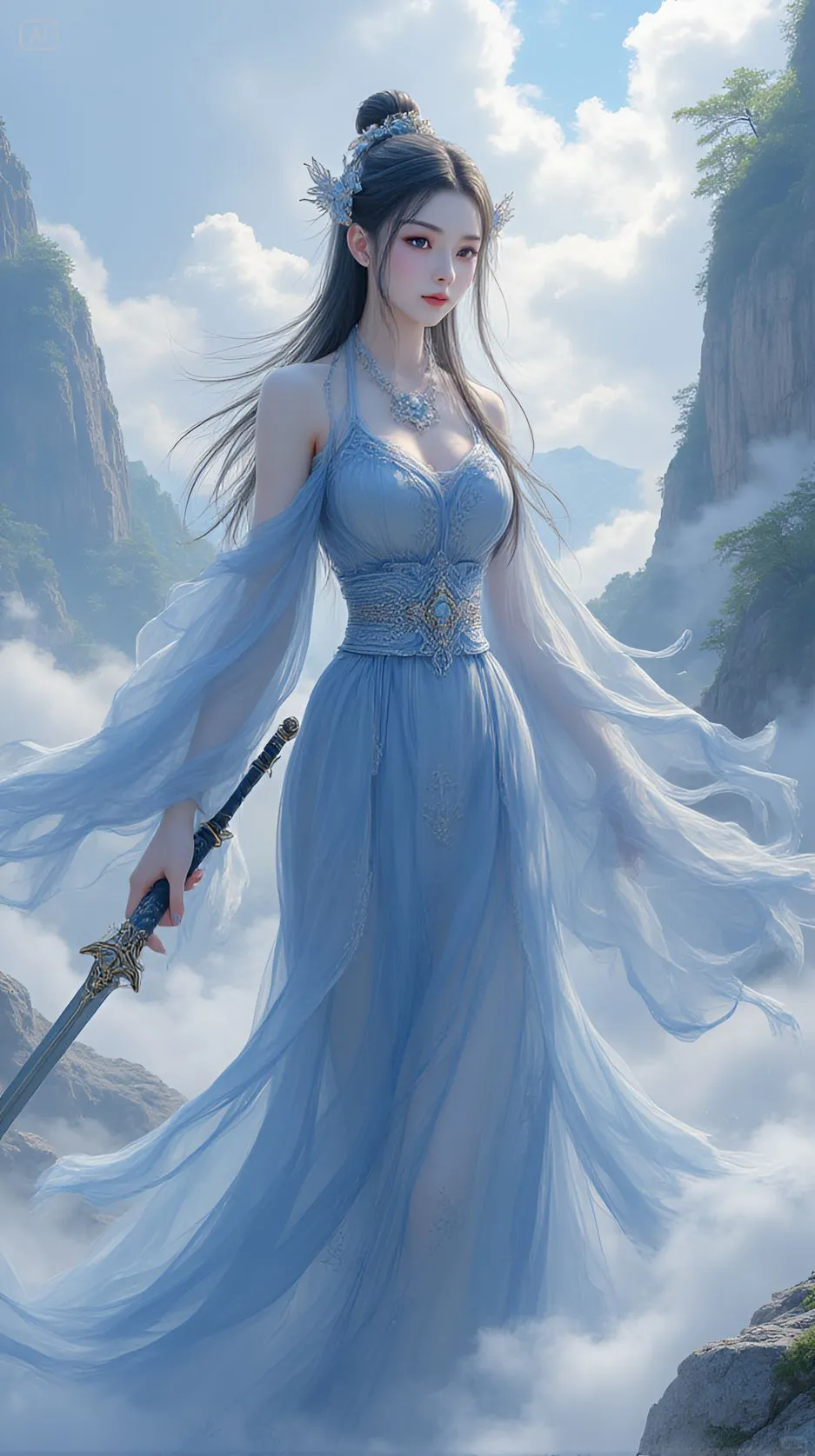 仙女图，清冷系的美