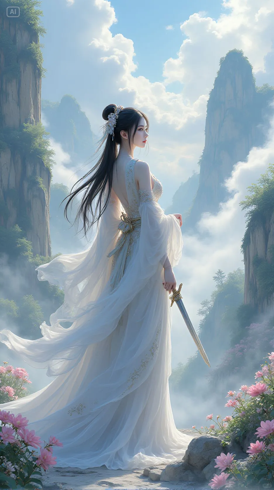 仙女图，清冷系的美