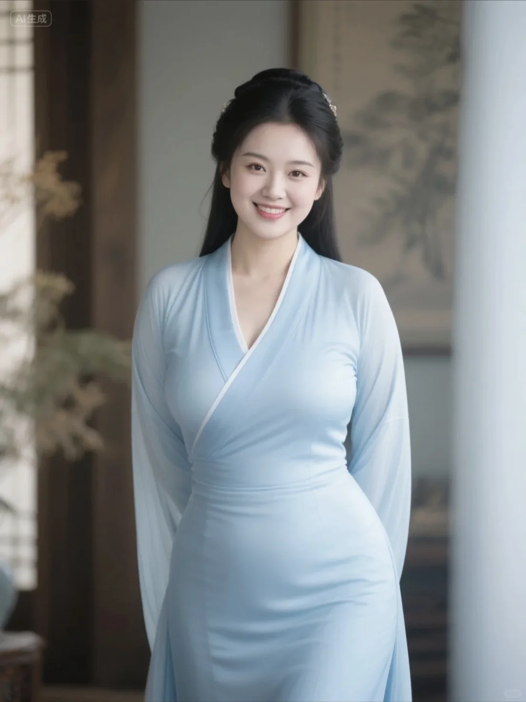 古典美女，千娇百媚-AI生成