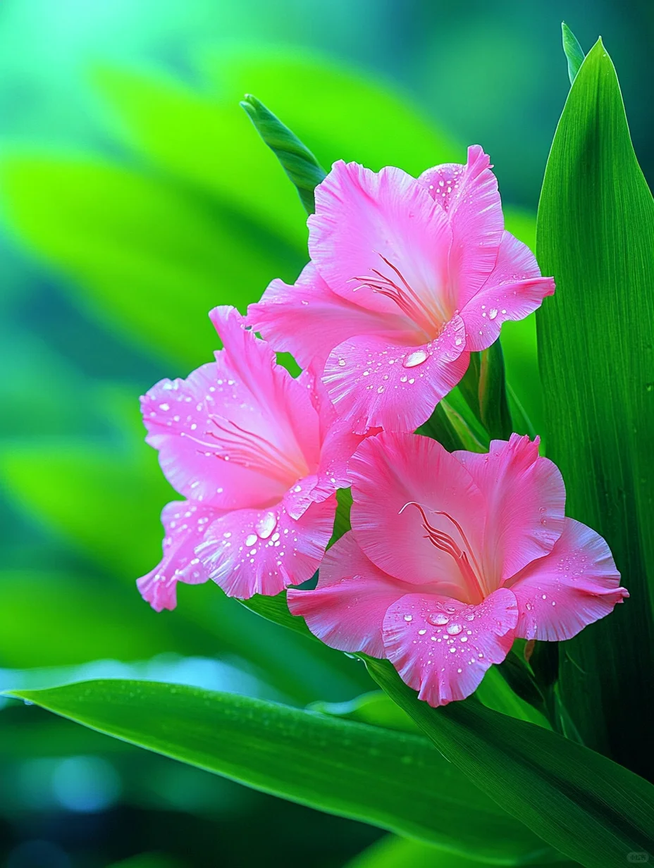 花儿在雨中绽放，雨后更显娇艳