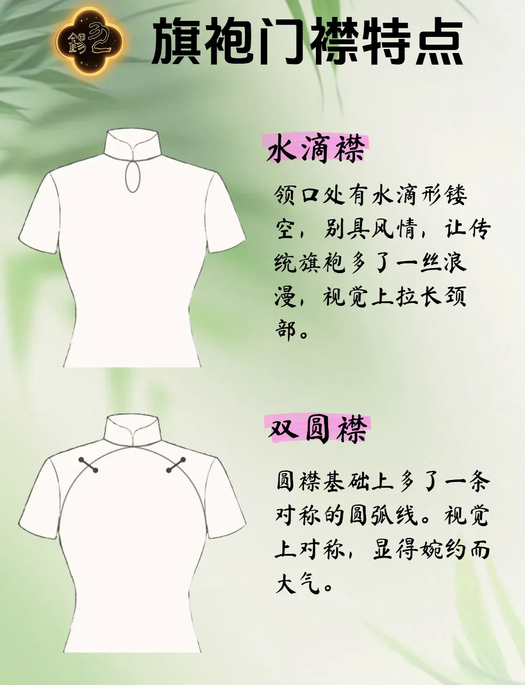 旗袍干货|1分钟带你了解常见的旗袍门襟