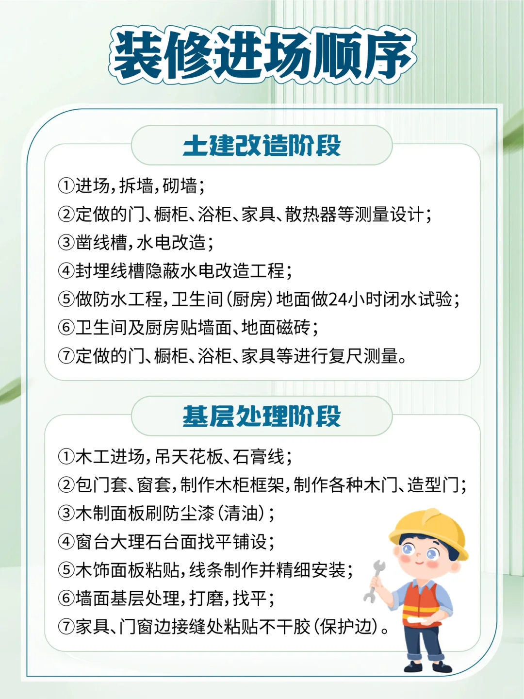 新房装修进场顺序！不要搞错了🙅