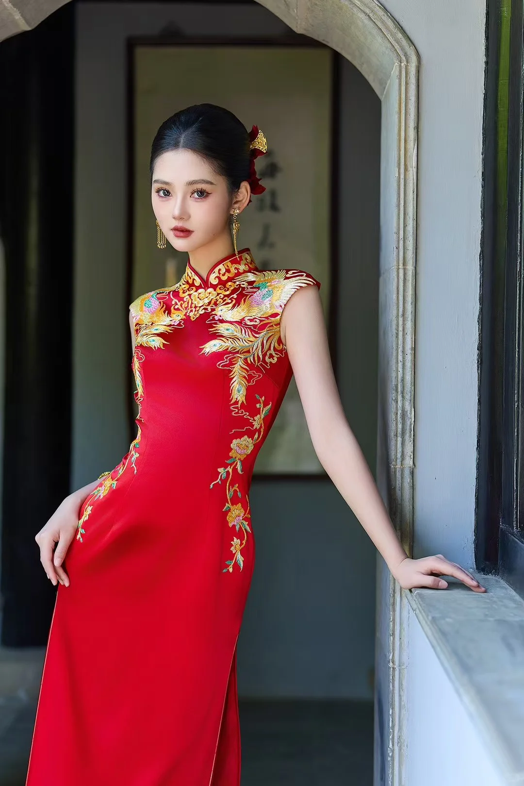 谁能拒绝这么红的旗袍呢！‖邯郸婚纱
