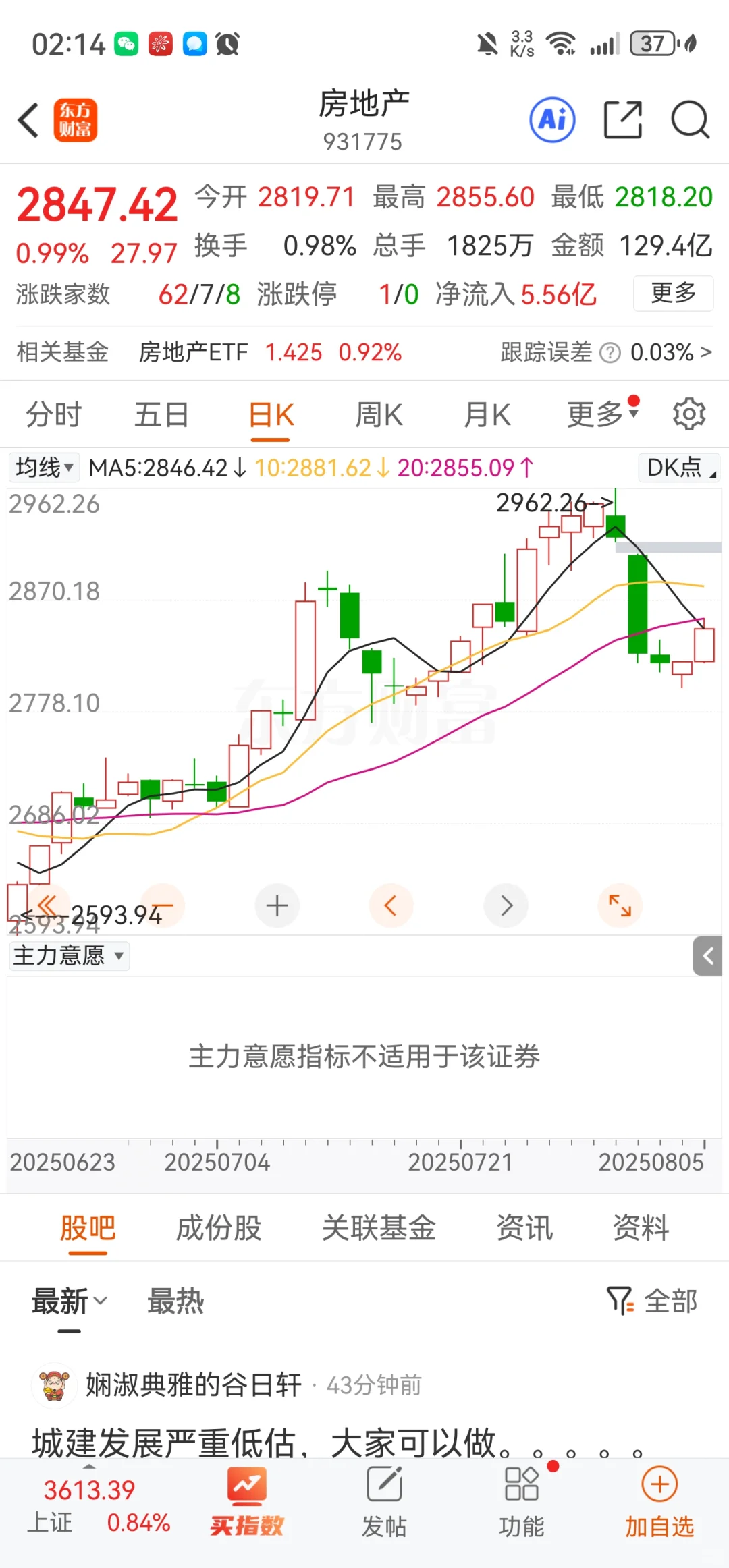 房地产持续拉升，反弹
