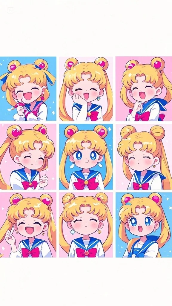 美少年战士壁纸｜9款水冰月Q版表情包