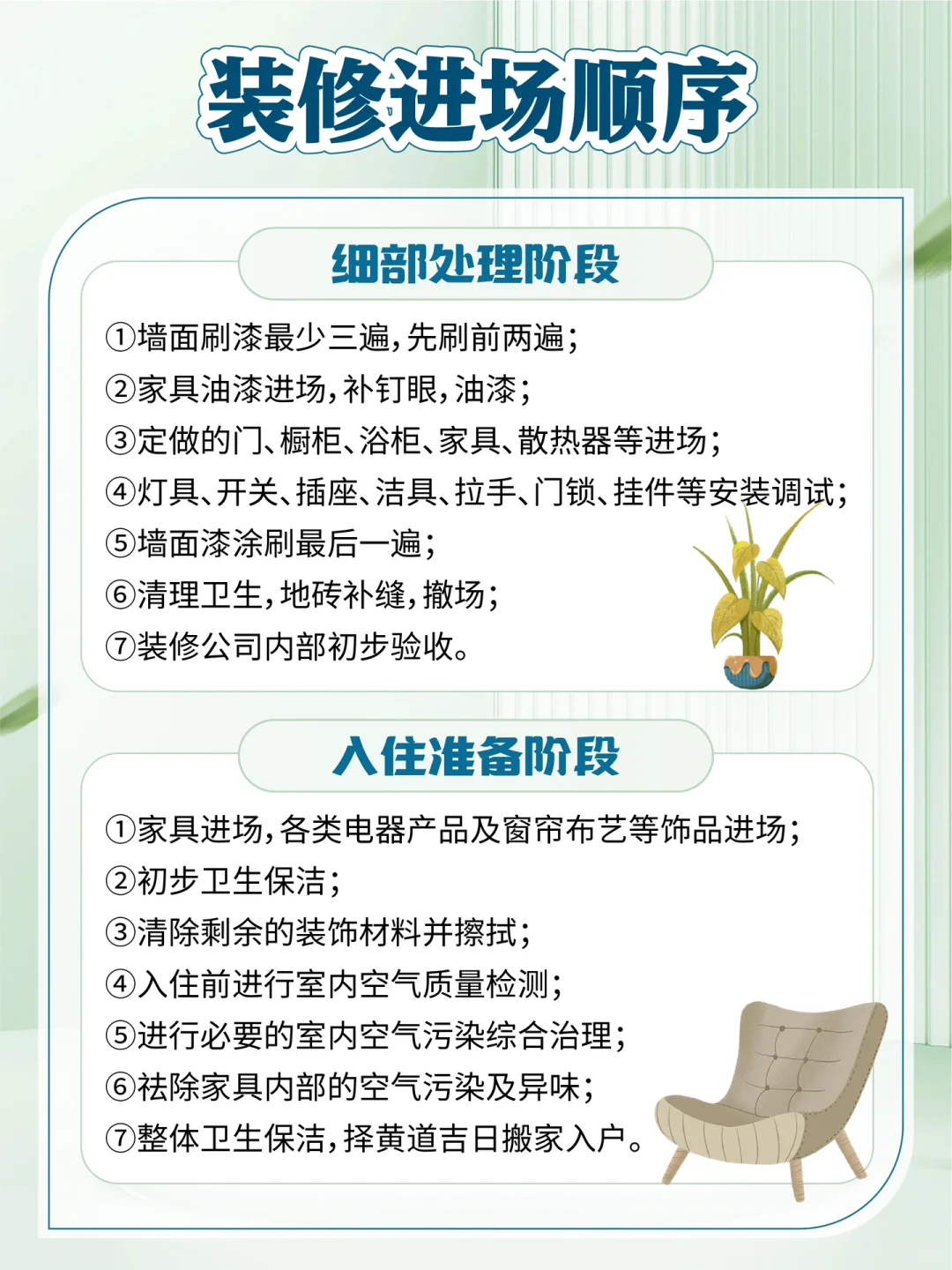 新房装修进场顺序！不要搞错了🙅
