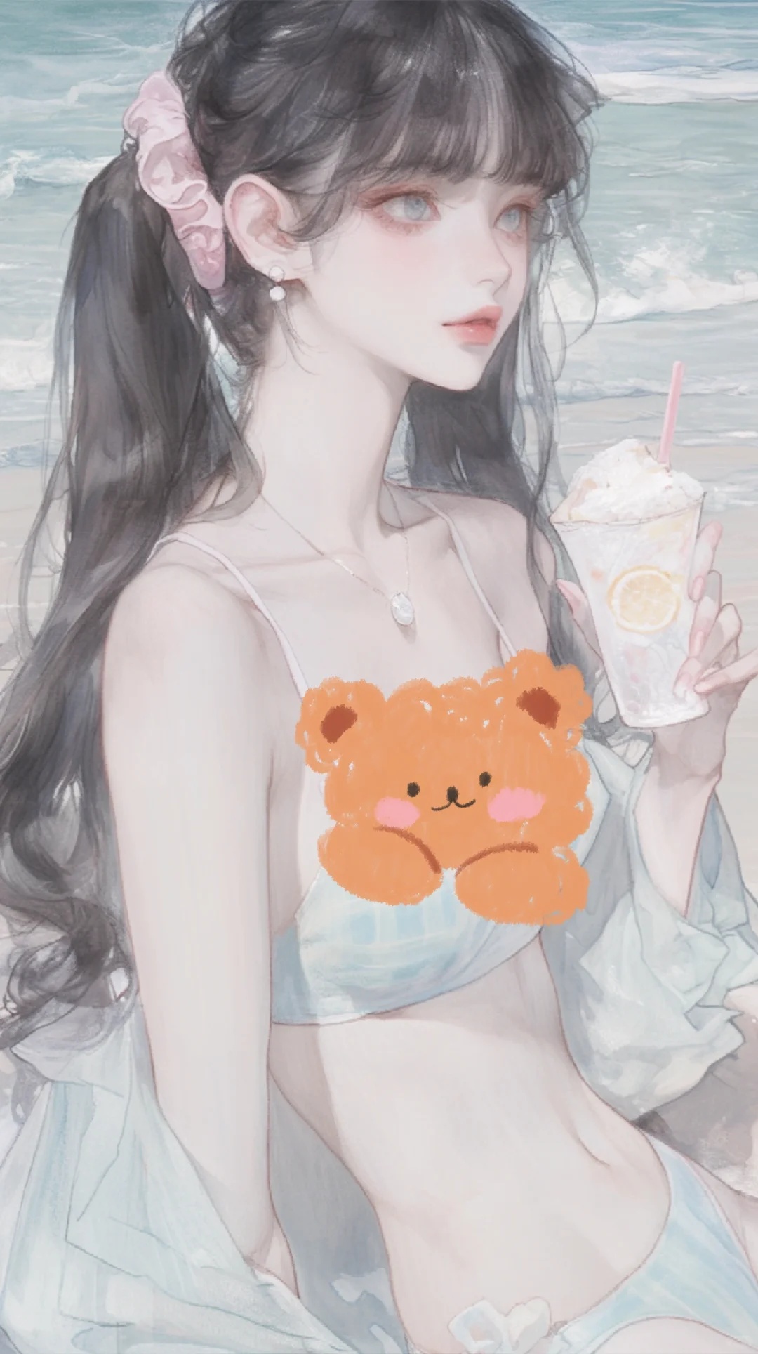 今天是海边美女