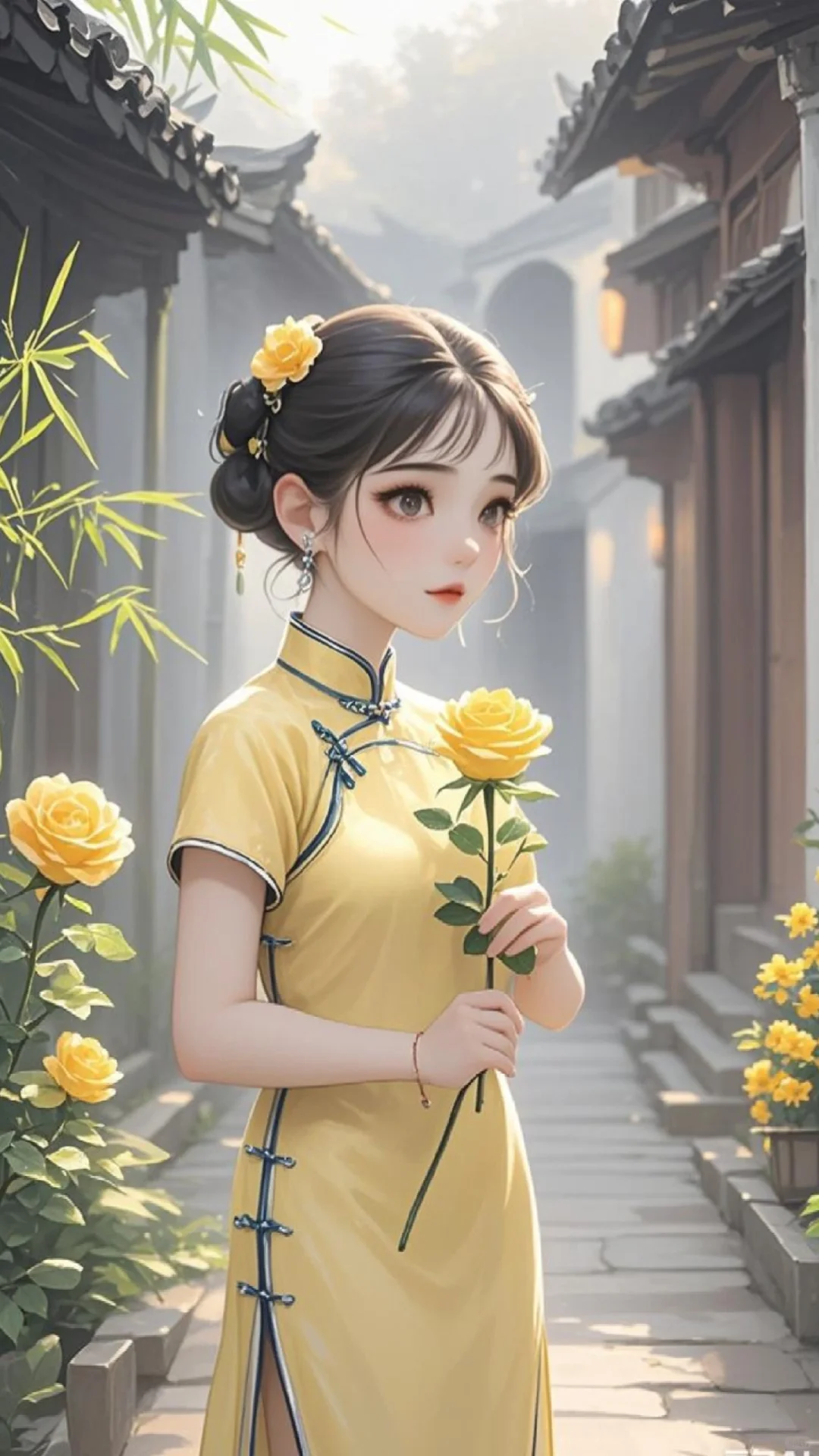 国风插画之旗袍系列之中式美人