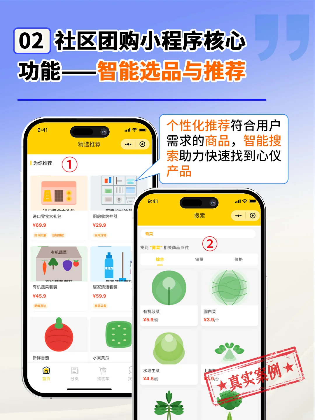 社区团购小程序案例分享一键开团 智能选品
