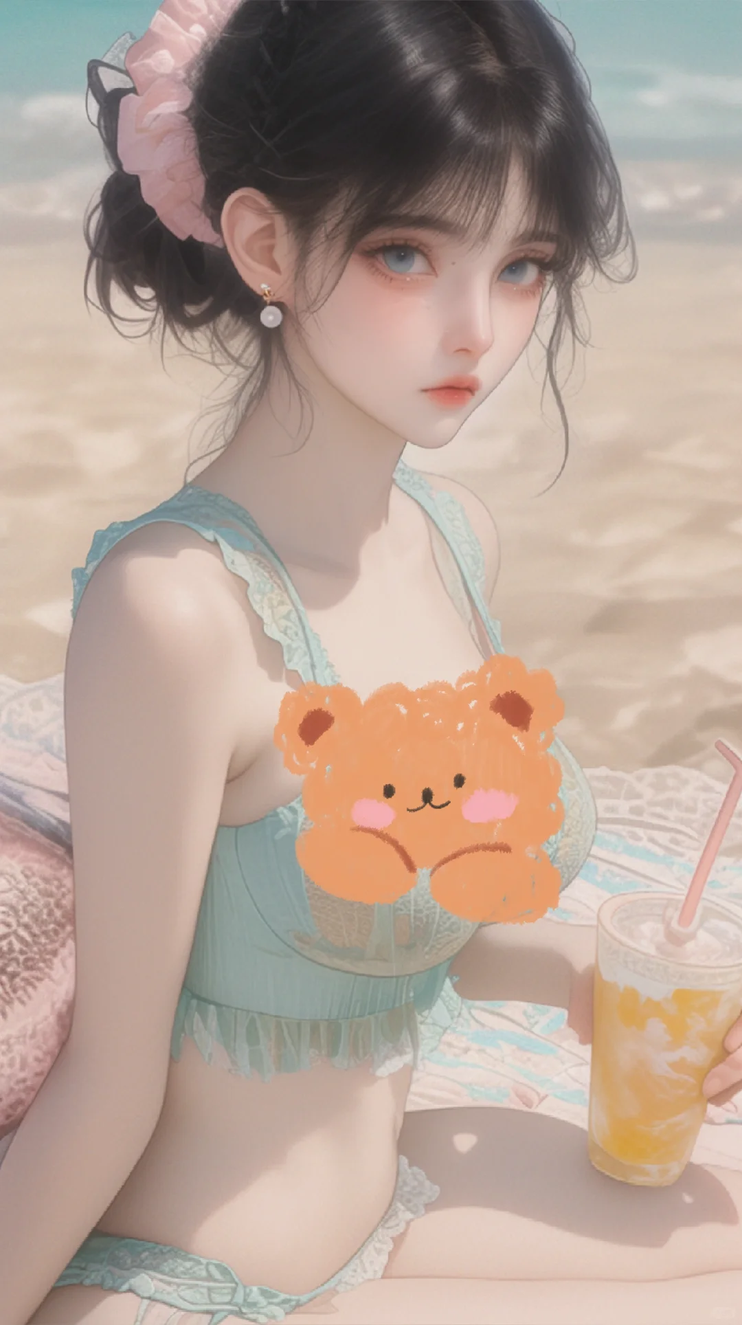 今天是海边美女