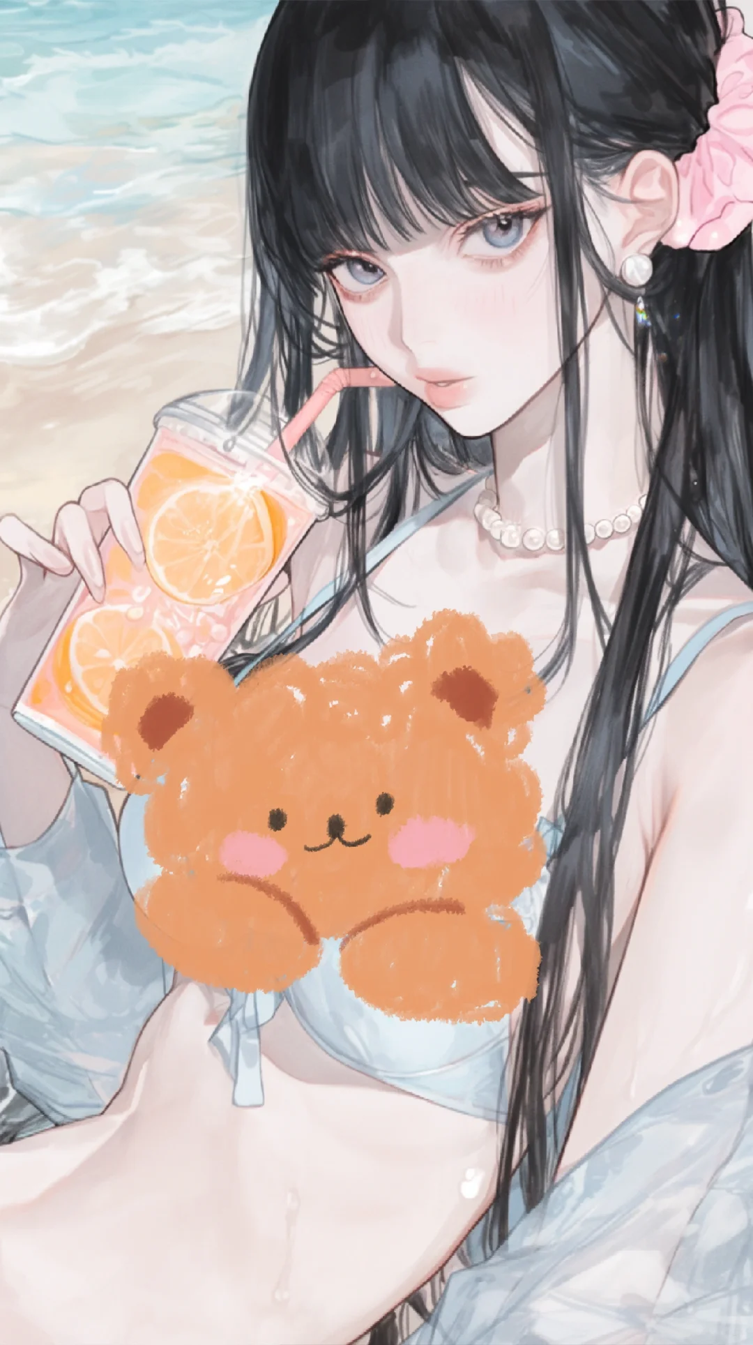 今天是海边美女
