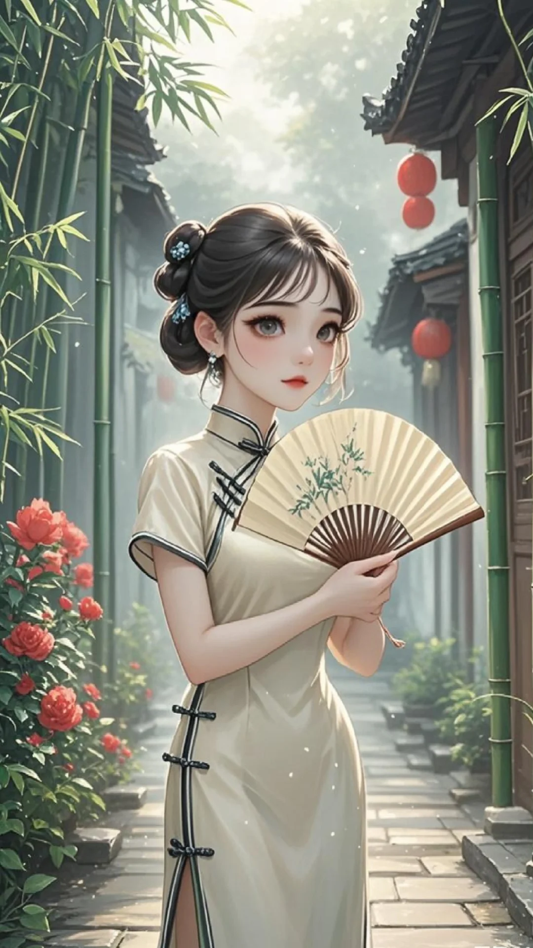 国风插画之旗袍系列之中式美人