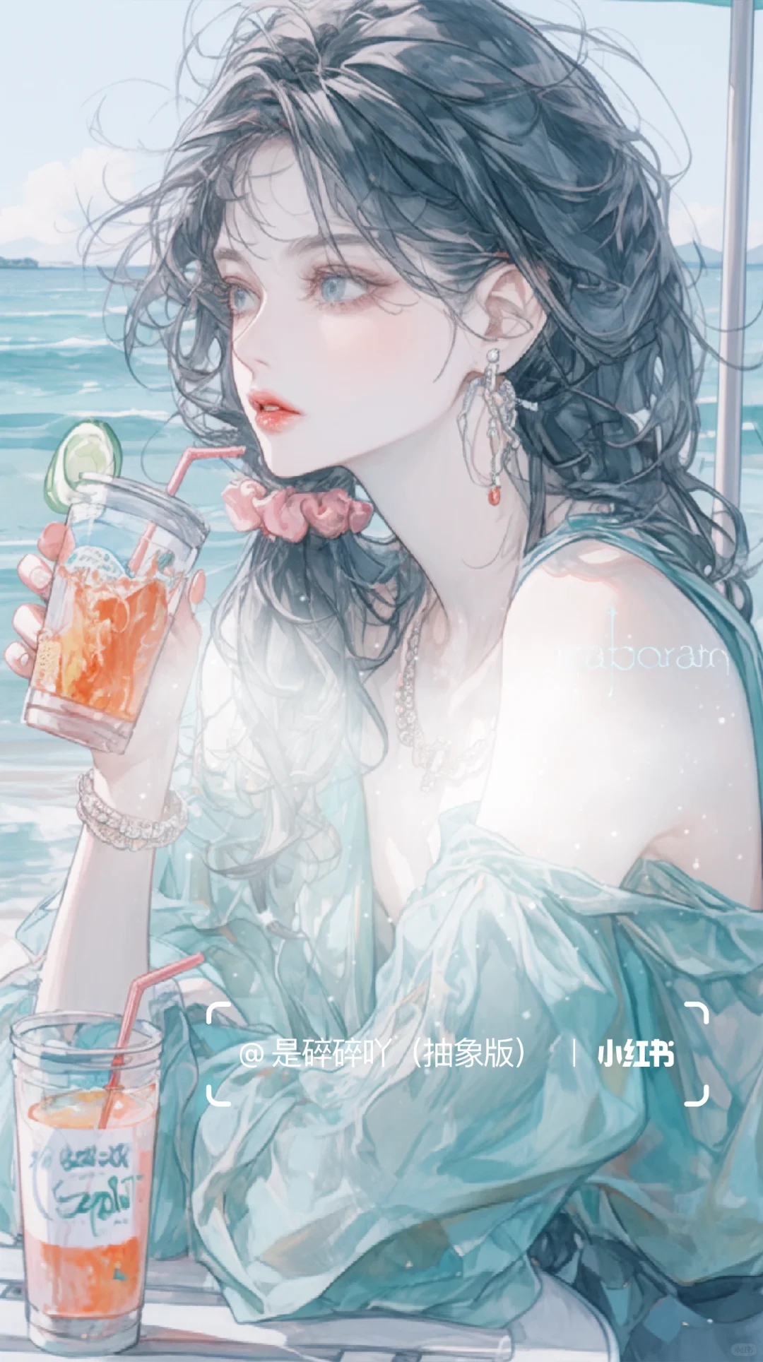 今天是海边美女