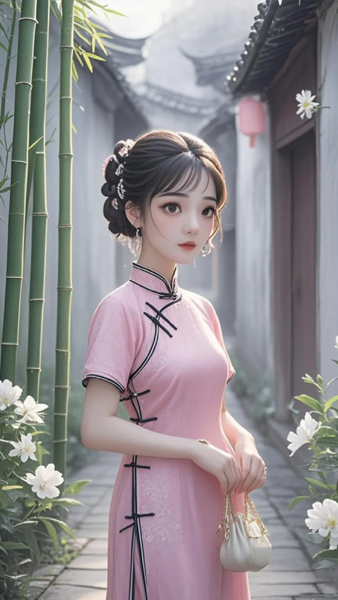 国风插画之旗袍系列之中式美人