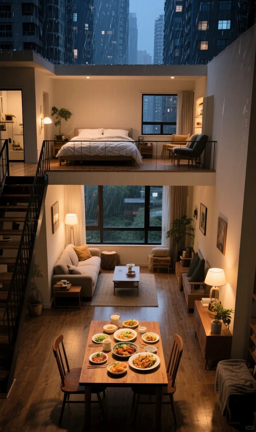 如果有一套这样的小loft！