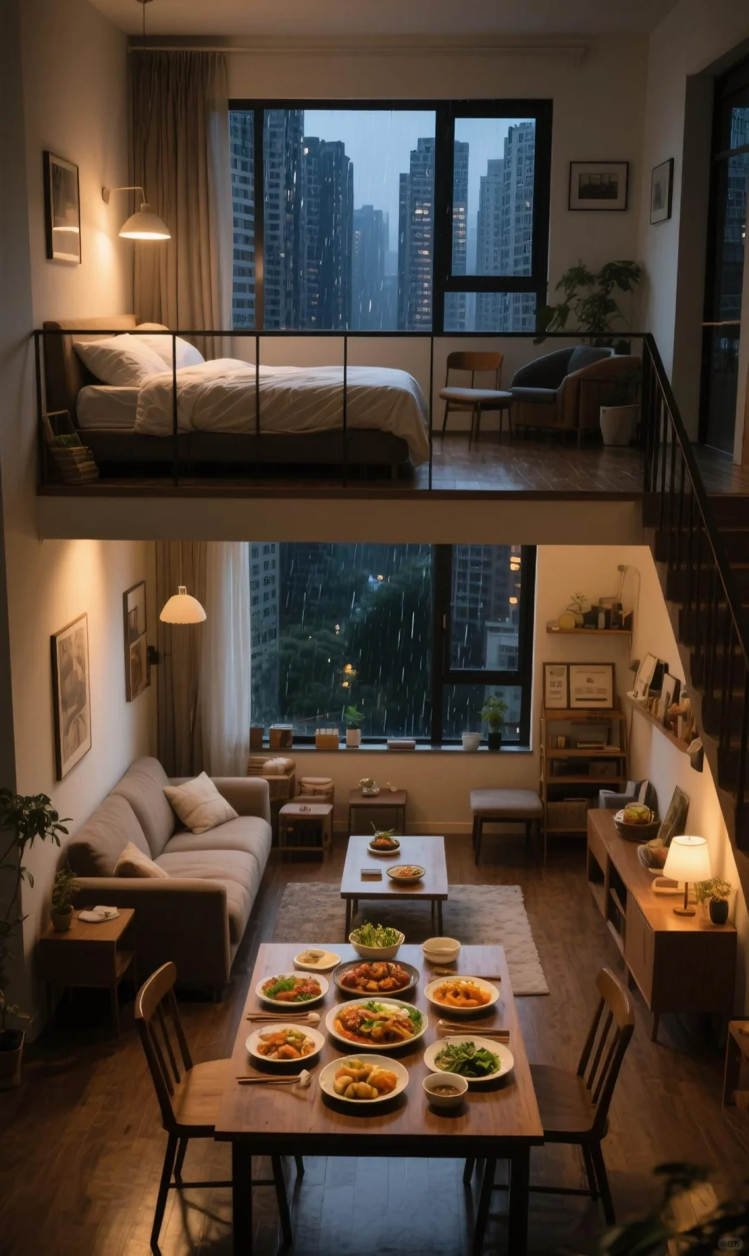如果有一套这样的小loft！