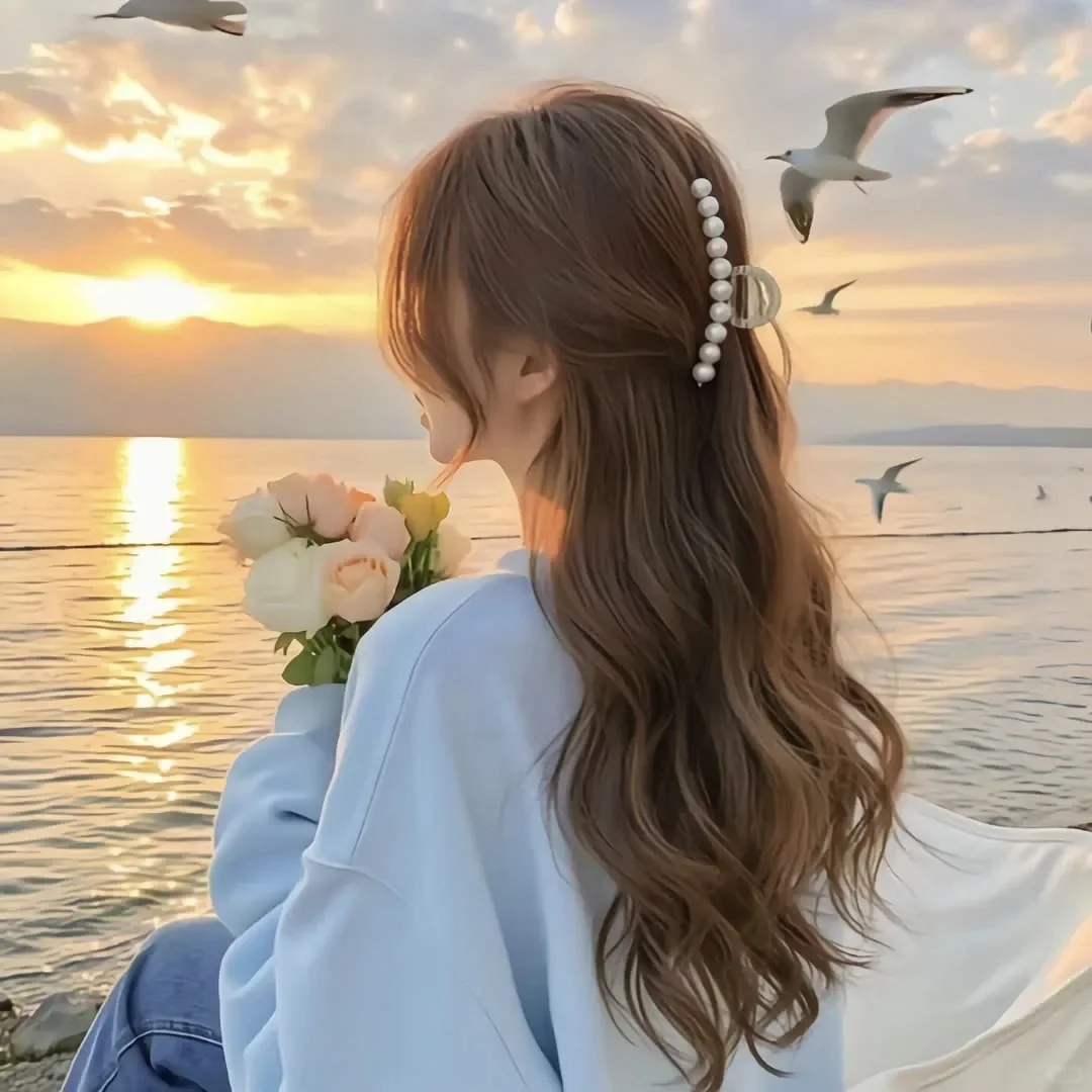 高级感氛围感背影女头