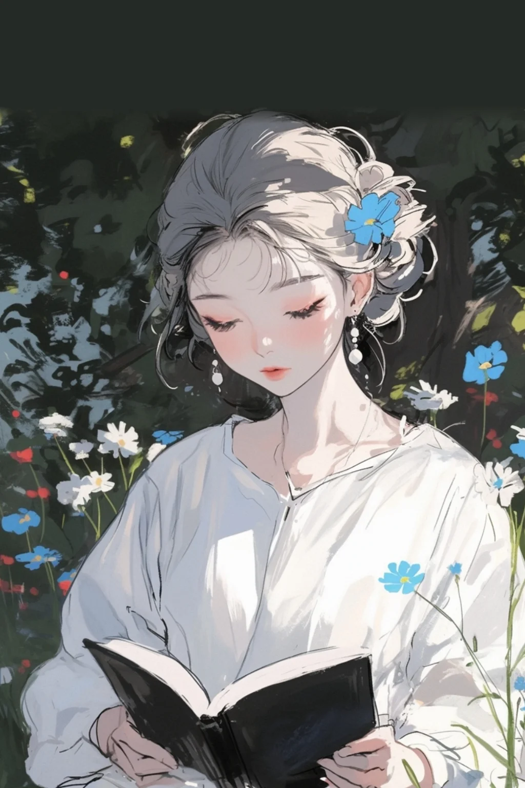 她从书中走来，携月光而来，唯美头像