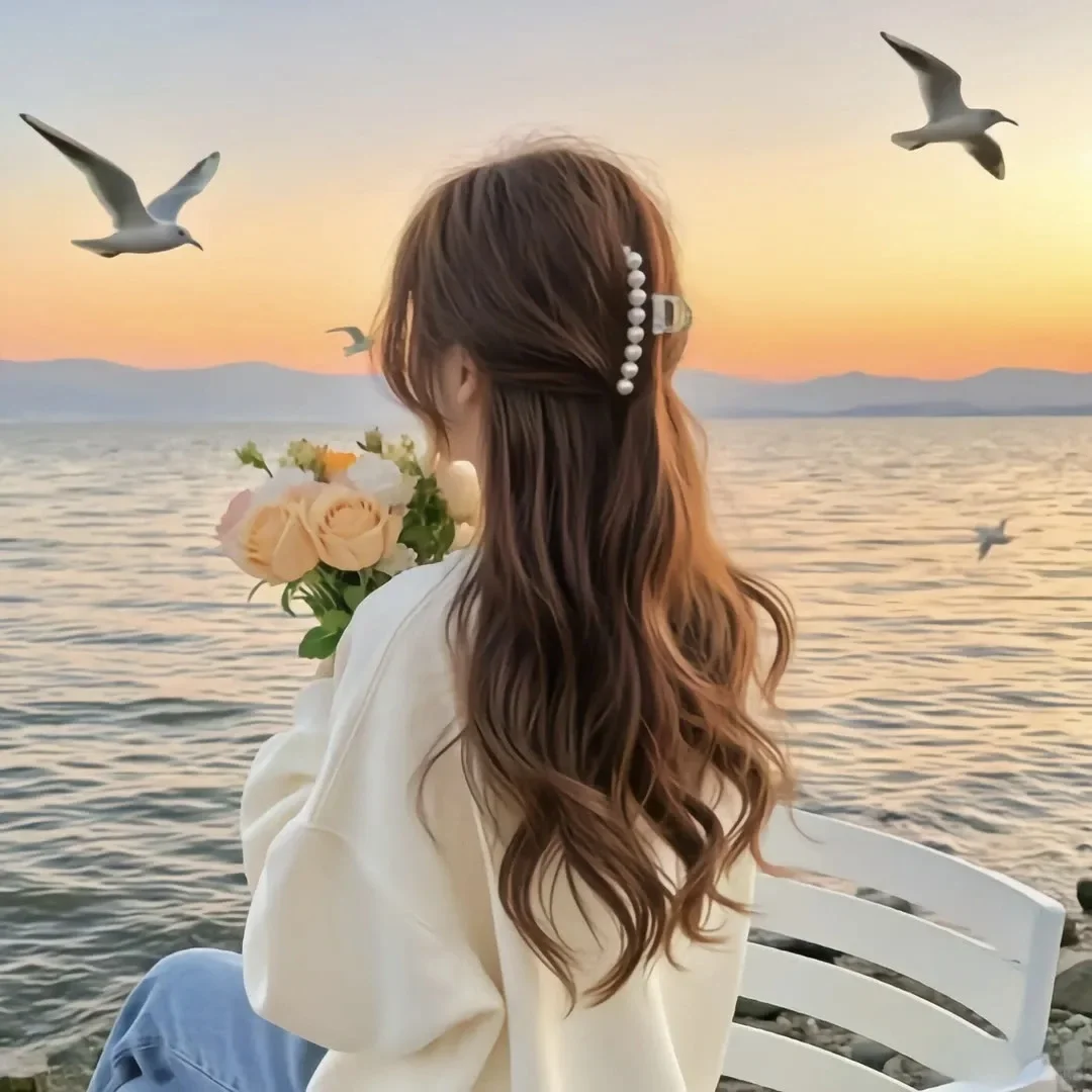 高级感氛围感背影女头