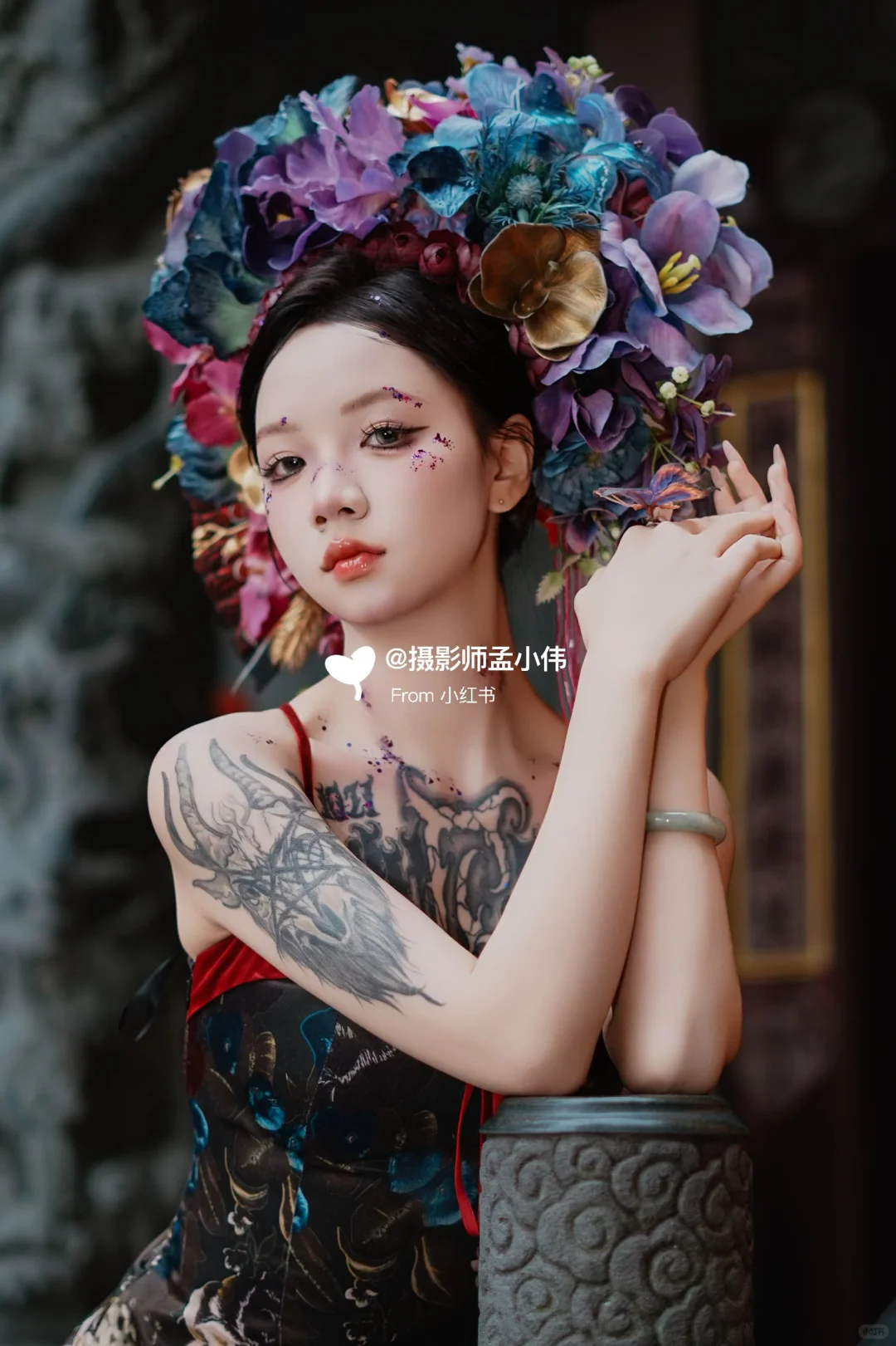 来泉州必拍的簪花｜暗黑妖艳系列😈