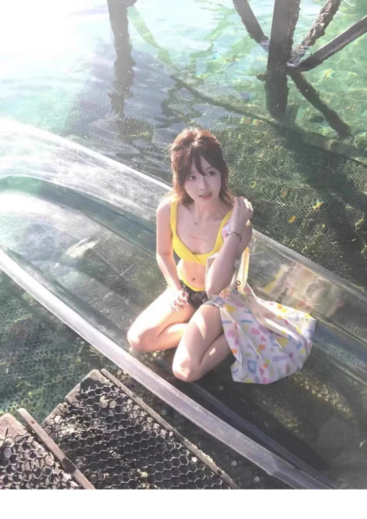 💛黄色比基尼｜显白到发光！甜辣少女的沙滩🌊