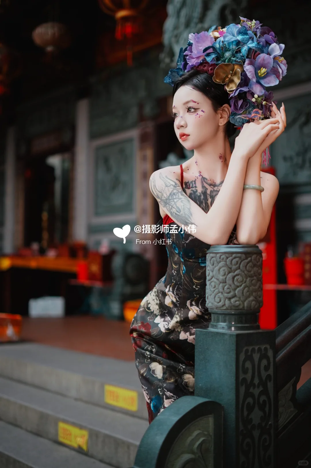 来泉州必拍的簪花｜暗黑妖艳系列😈