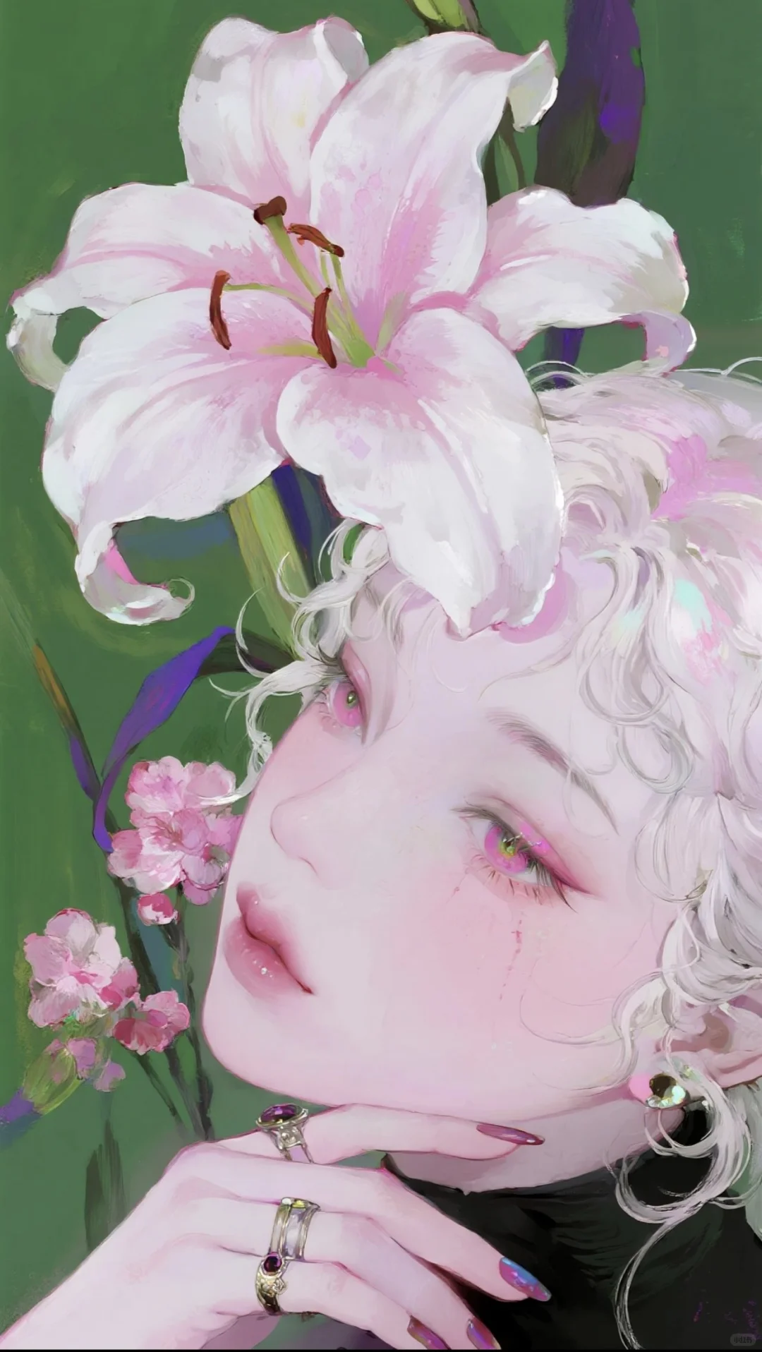 粉色妖艳