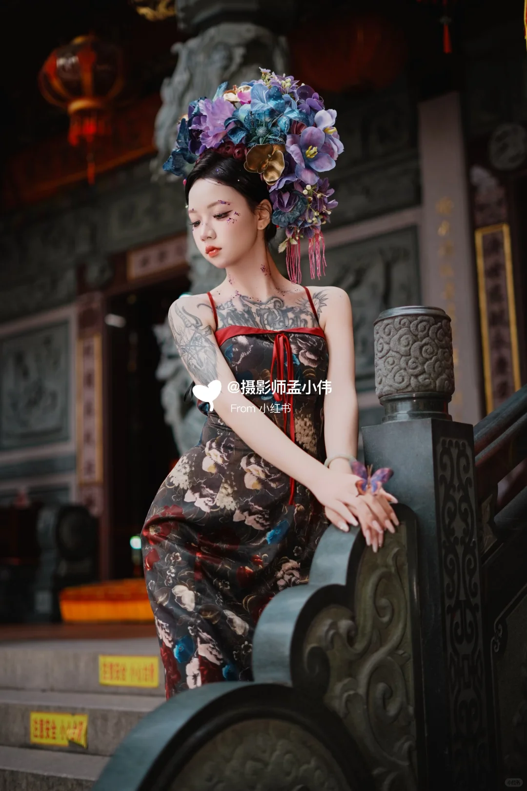来泉州必拍的簪花｜暗黑妖艳系列😈