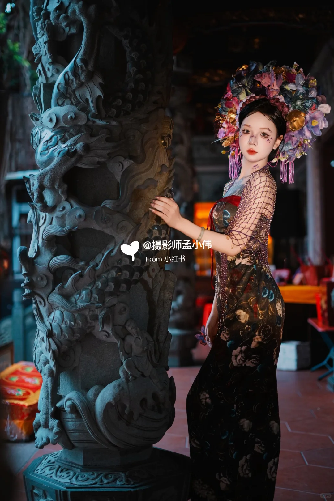 来泉州必拍的簪花｜暗黑妖艳系列😈