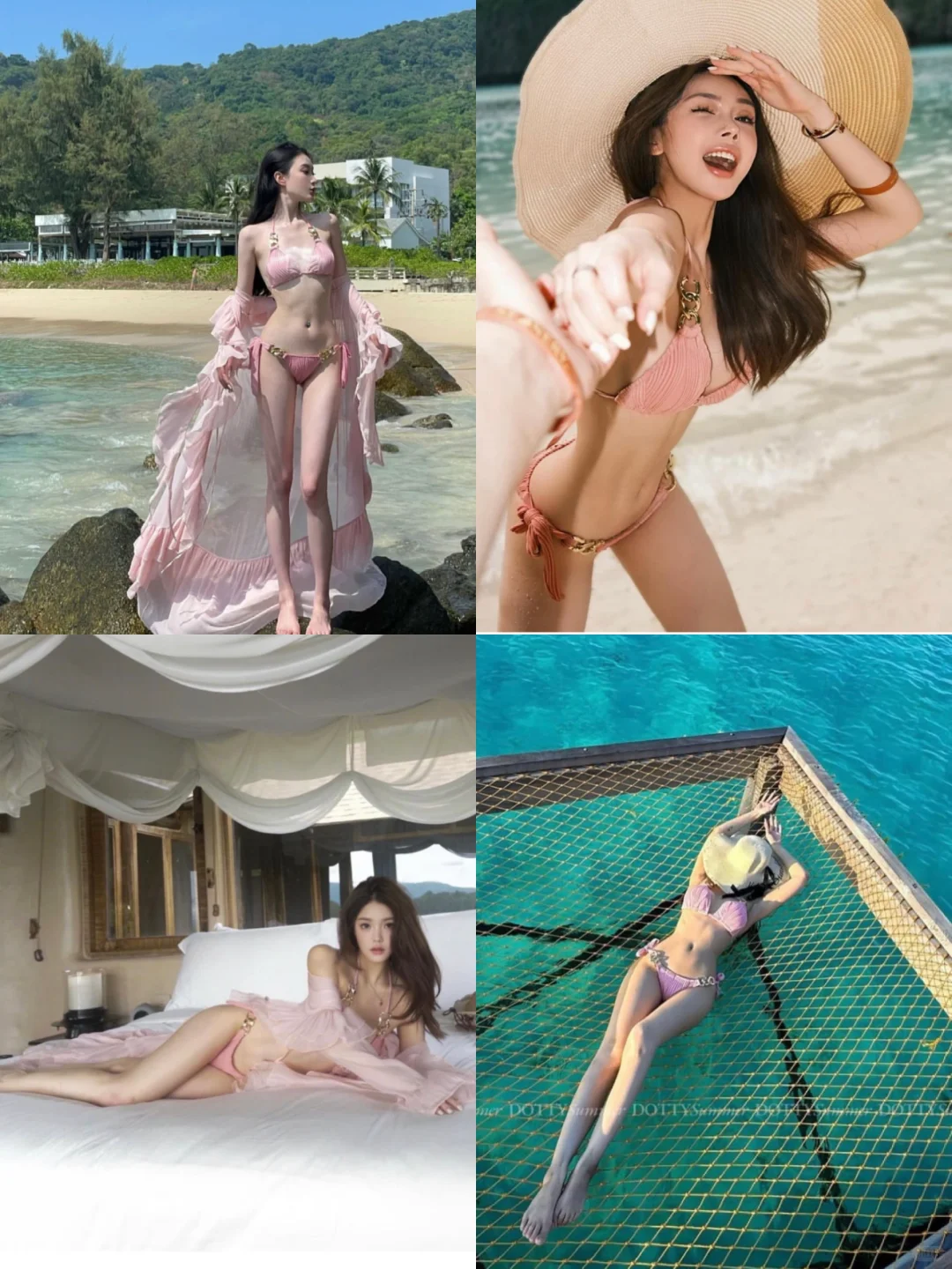 🌟【白粉芭比の神仙泳衣】海风一吹美到失语💘
