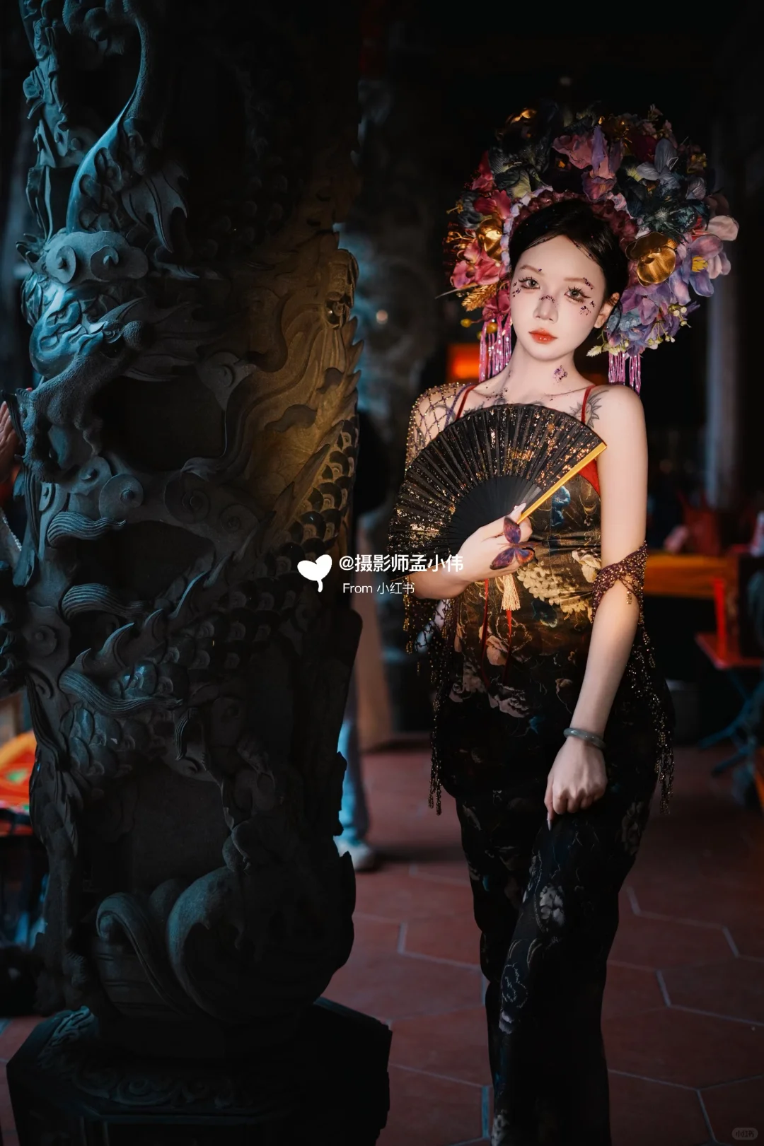 来泉州必拍的簪花｜暗黑妖艳系列😈