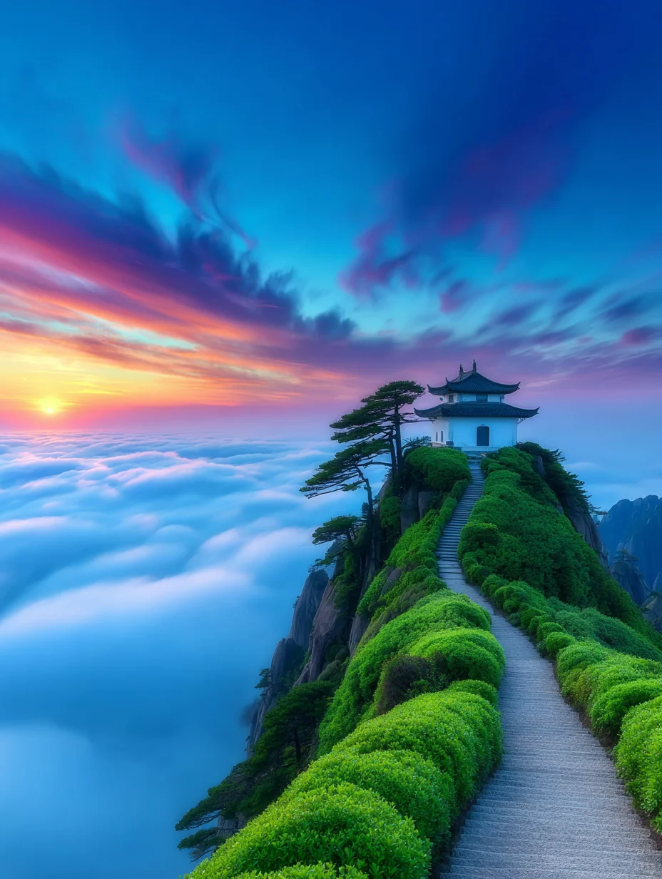 我见青山多妩媚，只缘身在绝顶。