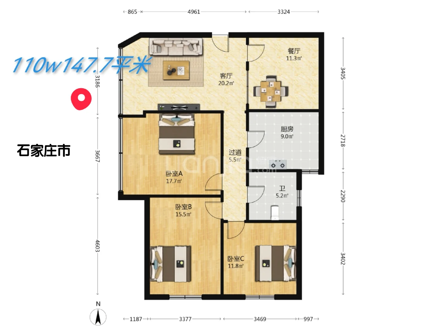 在石家庄长安公园附近看房第一天