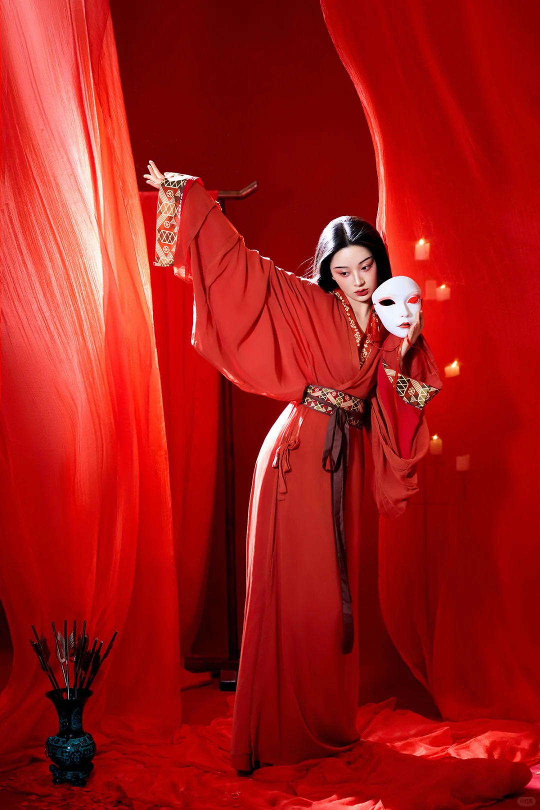 红衣➕弓箭🏹 ＝绝美氛围感｜战国袍写真