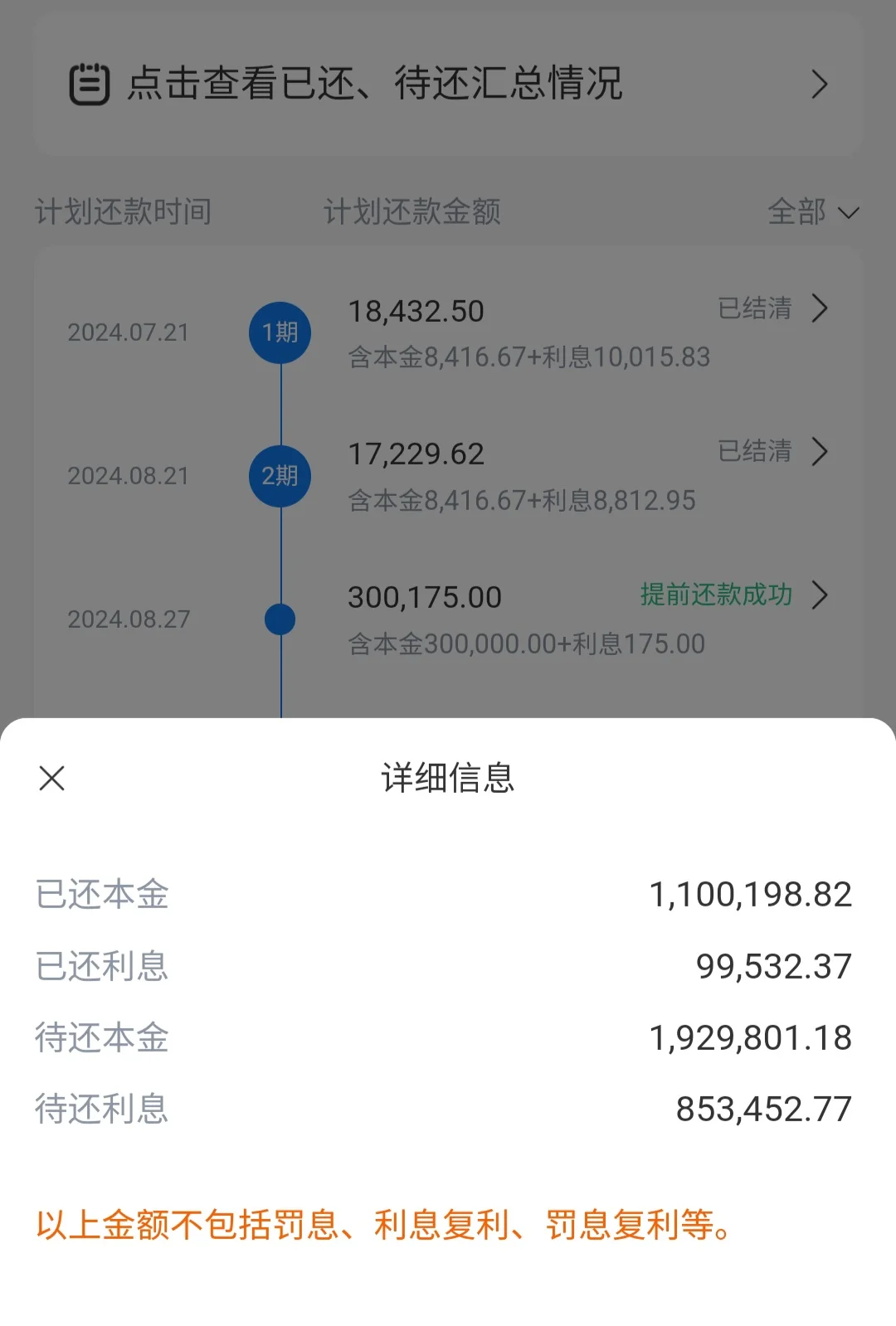 三套房三笔房贷总计给银行贡献了80多万利息