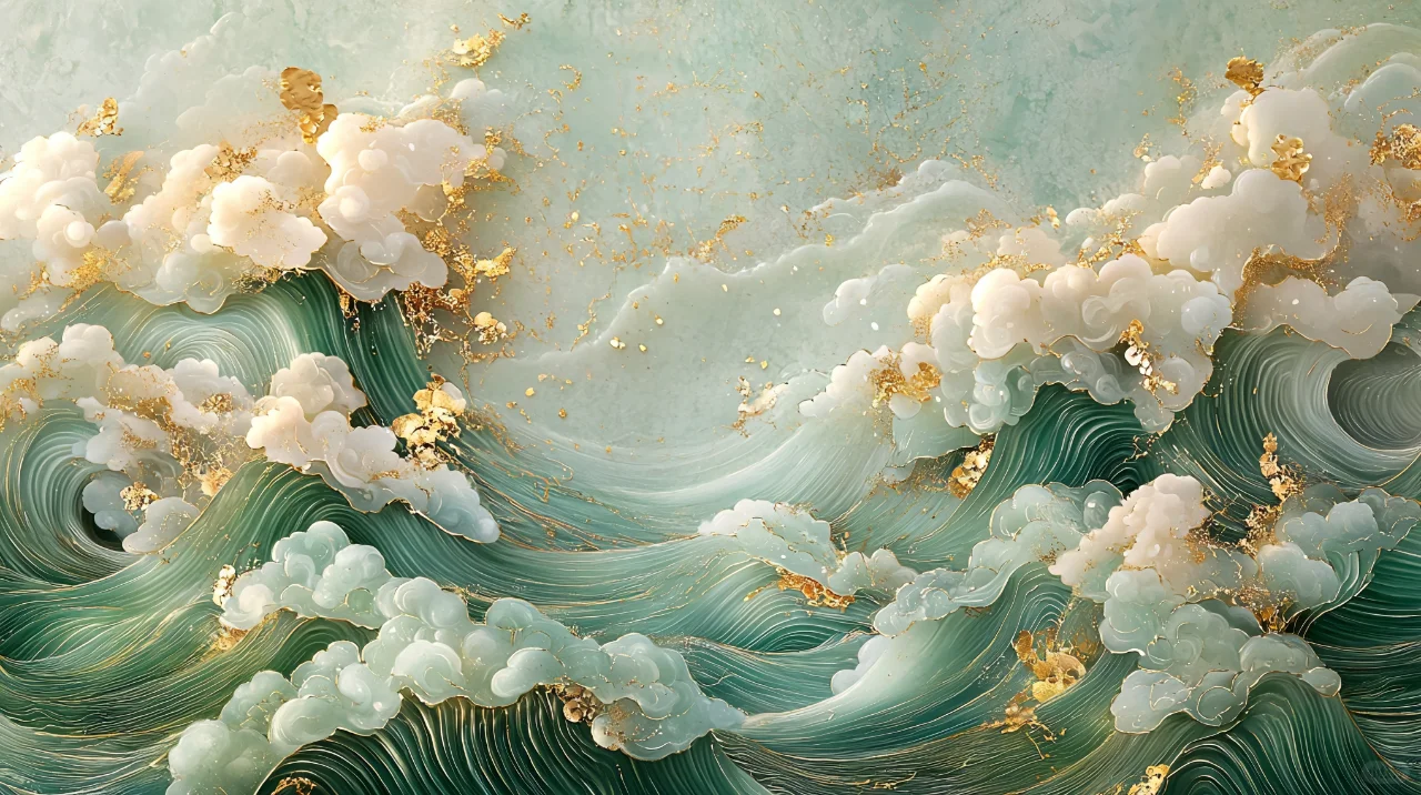 绿色山峦云海电脑壁纸